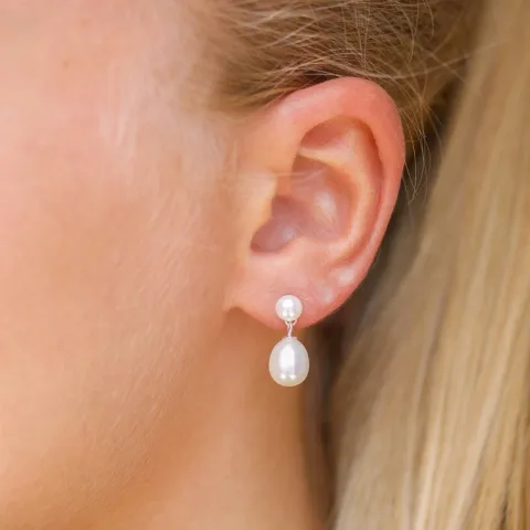 7 - 8 mm helmi korvarenkaat  hopea