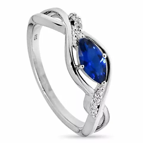 sininen sormus hopeaa