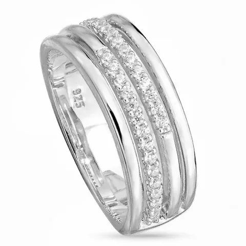 leveä zirkoni sormus hopeaa