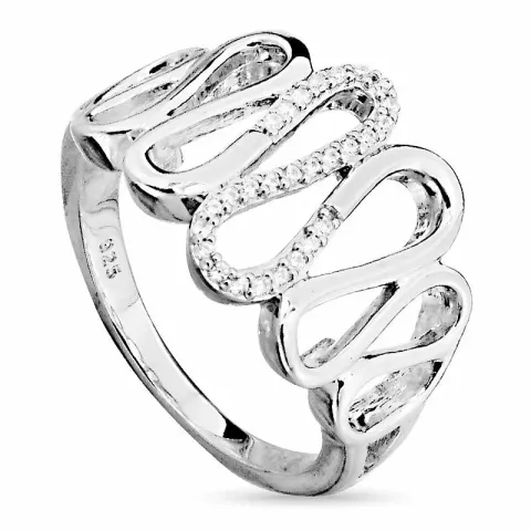 Ihastuttavia abstrakti zirkoni sormi renkaat hopeaa