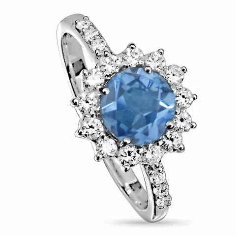 Elegantti pyöreä sormus hopeaa