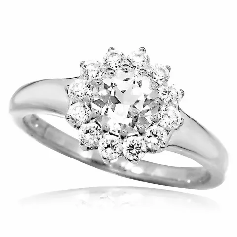 pyöreä zirkoni sormus hopeaa