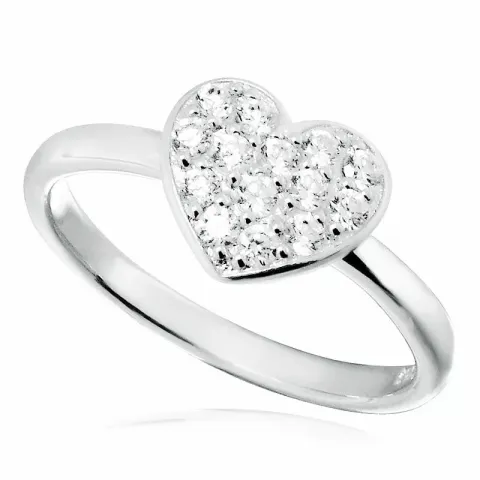 Edullisia sydän zirkoni sormus hopeaa