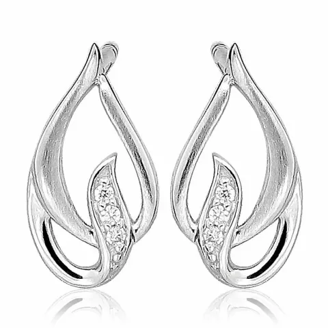 zirkoni korvarenkaat  hopea