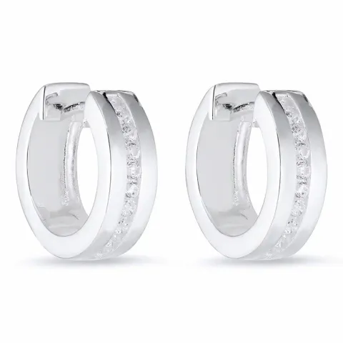 15 mm zirkoni creole korvakorut  hopeaa