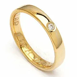 1 vihkisormus RS of Scandinavia 14 karaatin kultaa 0,02 ct