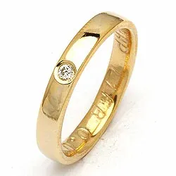 1 vihkisormus RS of Scandinavia 14 karaatin kultaa 0,02 ct