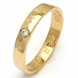 1 vihkisormus RS of Scandinavia 14 karaatin kultaa 0,02  ct