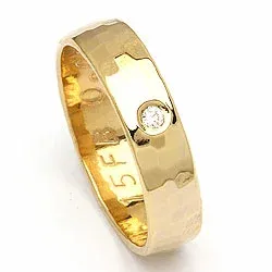 1 vihkisormus RS of Scandinavia 14 karaatin kultaa 0,02 ct