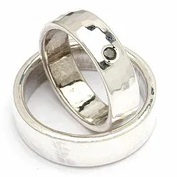 Vihkisormukset rs of scandinavia hopea 0,05 ct
