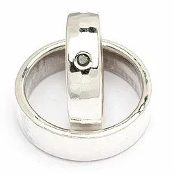 Vihkisormukset rs of scandinavia hopea 0,05 ct