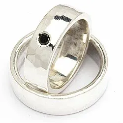 Vihkisormukset rs of scandinavia hopea 0,10 ct