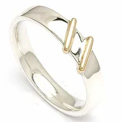 1 vihkisormus RS of Scandinavia hopea ja kulta