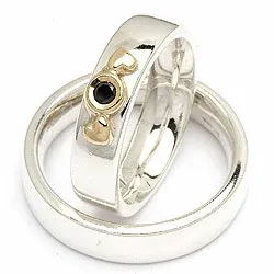 Vihkisormukset rs of scandinavia hopea ja kulta 0,05 ct