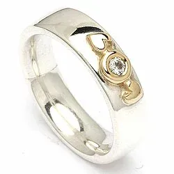 1 vihkisormus RS of Scandinavia hopea ja kulta