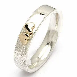 1 vihkisormus RS of Scandinavia hopea ja kulta