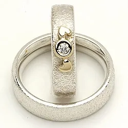 Vihkisormukset rs of scandinavia hopea ja kulta