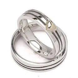 Vihkisormukset rs of scandinavia hopea ja kulta