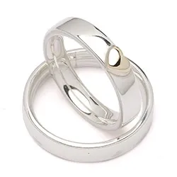 Vihkisormukset rs of scandinavia hopea ja kulta