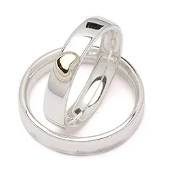 Vihkisormukset rs of scandinavia hopea ja kulta