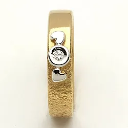 1 vihkisormus RS of Scandinavia 14 karaatin kulta ja valkokultaa 0,02  ct
