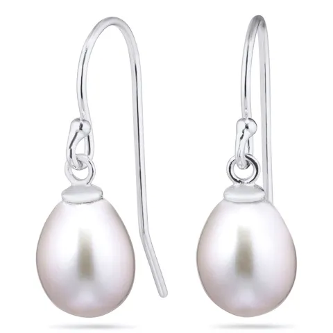 7-7,5 mm harmaa helmikorvakorut   rodinoitua hopeaa