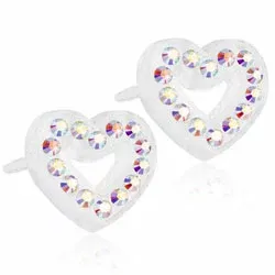 Blomdahl sydän korvarenkaat muovia sateenkaarenvärinen swarovski kristallia