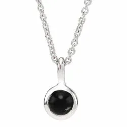 NORDAHL ANDERSEN Sweets onyx riipus jossa on ketju hopea musta onyx