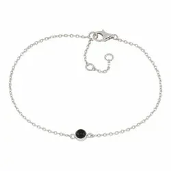 elegantti NORDAHL ANDERSEN Sweets musta onyx rannekoru hopea musta onyx