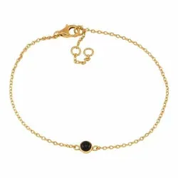 NORDAHL ANDERSEN Sweets musta onyx rannekoru  kullattua hopeaa musta onyx