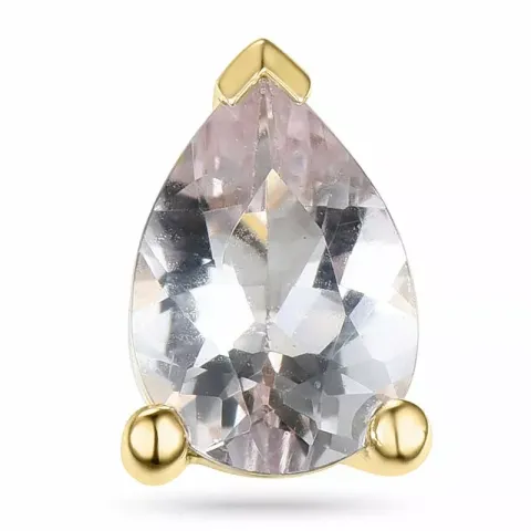 Ovaali morganite riipus 14 karaatti kultaa 0,64 ct