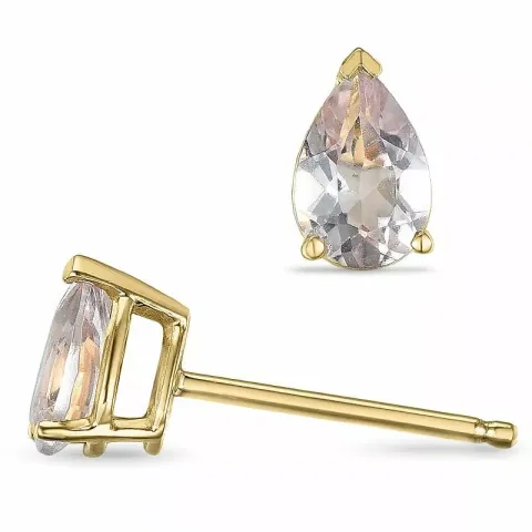 Pisara morganite nappikorvakorut 14 karaatin kultaa kanssa morganite