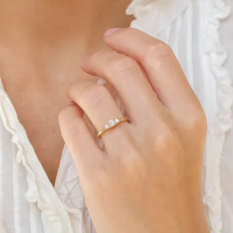 Timanttisormus 14 karaatin kultaa 0,20 ct 0,13 ct