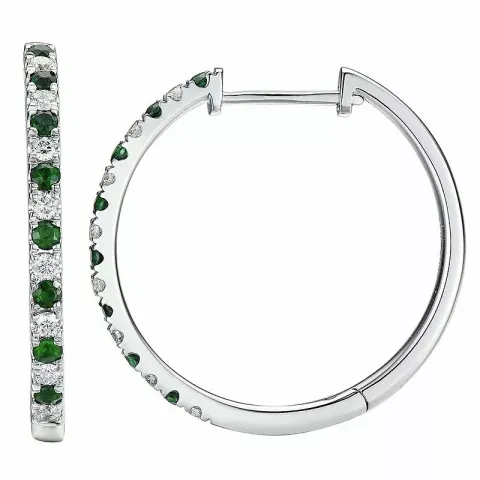21 mm smaragdi rengas 14 karaatin valkokultaa kanssa smaragdi ja timantti