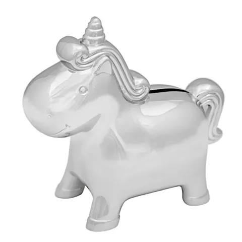 Kastelahjojen: yksisarvinen säästölipas i kromattu  malli: 152-86292