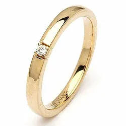 kultaa alianssisormus 14 karaatin kultaa 0,03 ct