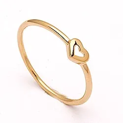 Simple Rings sydän sormus kullattua hopeaa