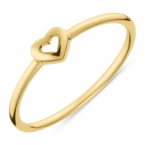 Simple Rings sydän sormus kullattua hopeaa