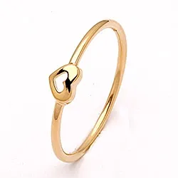 Simple Rings sydän sormus kullattua hopeaa