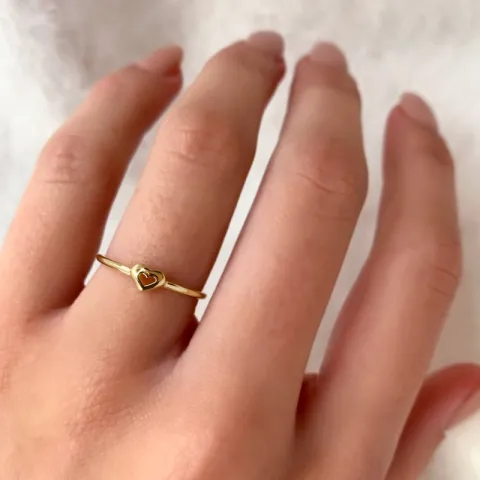 Simple Rings sydän sormus kullattua hopeaa