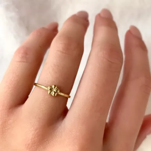 Simple Rings kukka sormus  kullattua hopeaa