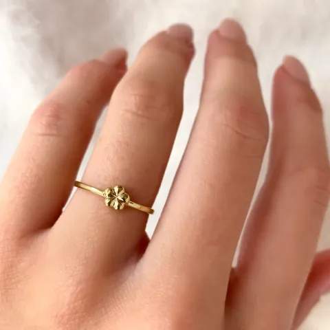 Simple Rings kukka sormus kullattua hopeaa