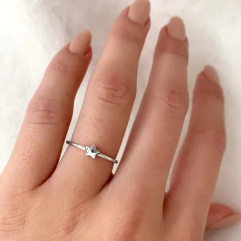 Simple Rings tähti sormus hopea