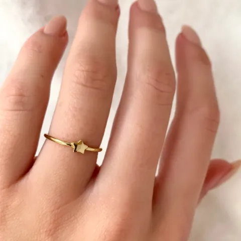 Simple Rings tähti sormus kullattua hopeaa