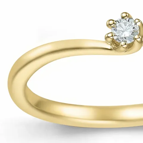 timantti solitaire-sormus 14 karaatin kultaa 0,051 ct