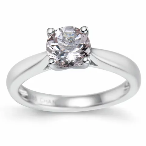 Morganite solitaire-sormus 14 karaatin valkokultaa 0,98 ct