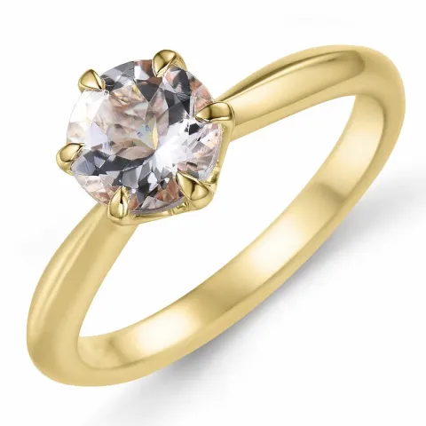 Morganite solitaire-sormus 9 karaatin kultaa 0,98 ct