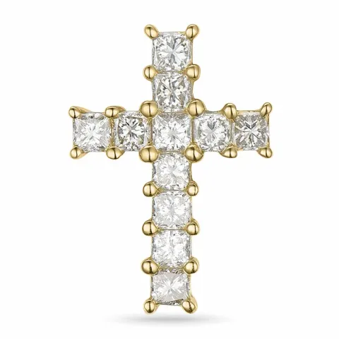 risti timantti riipus 14 karaatti kultaa 0,358 ct