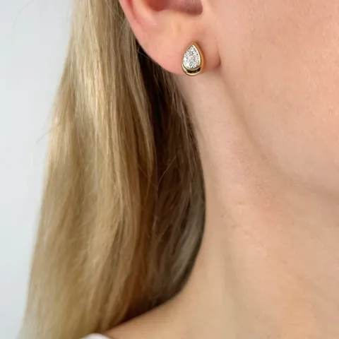 pisara briljanttikorvakorut 14 karaatin kultaa kanssa timantti 