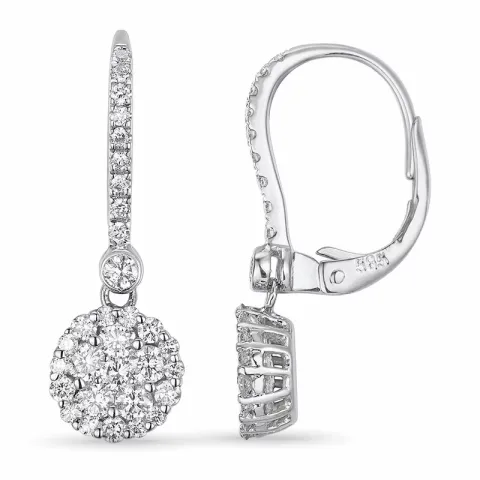 pitkät pyöreitä rengas 14 karaatin valkokultaa kanssa timantti 